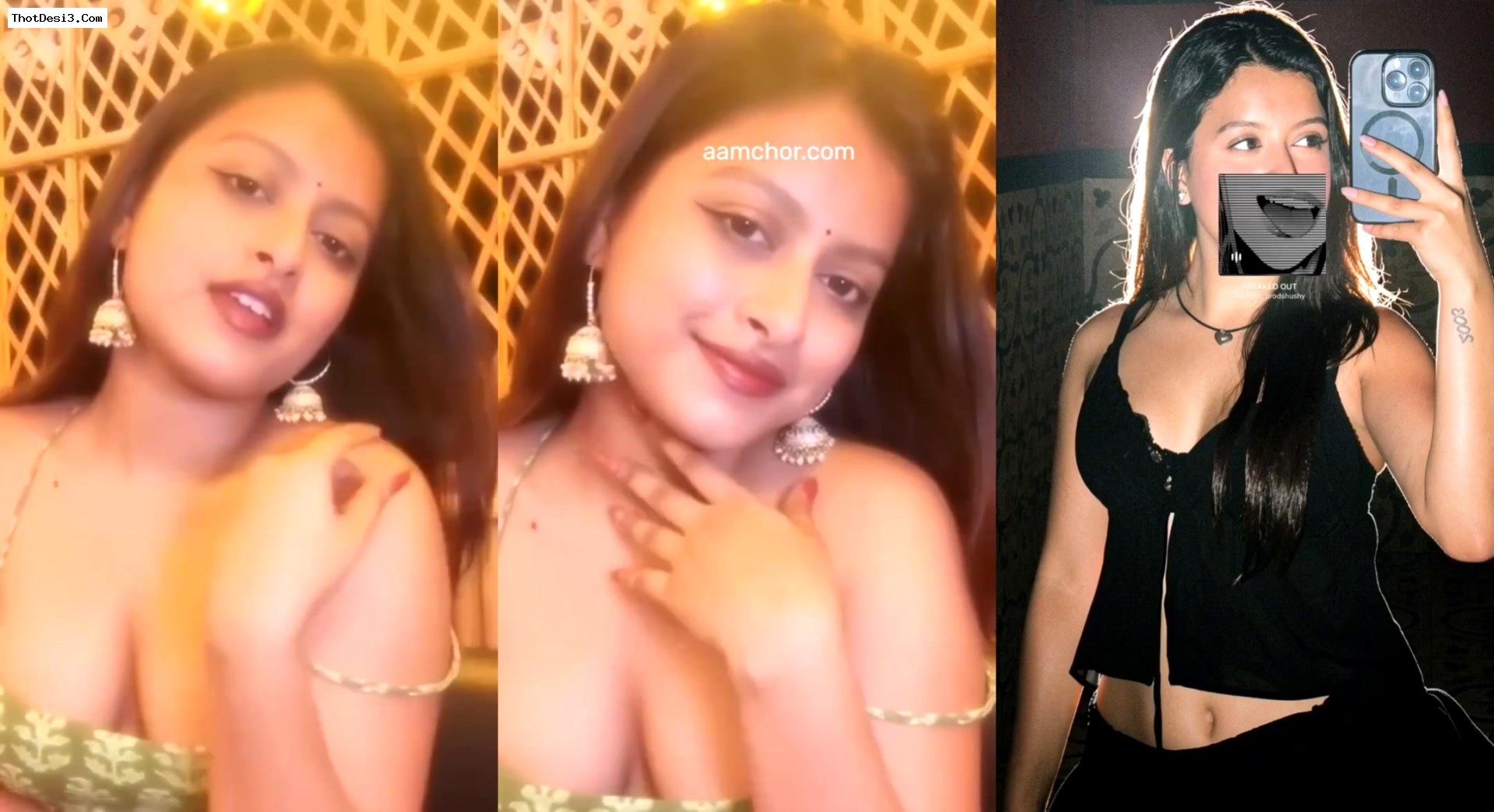 Leaked MMS of Slim Bengali Girl in Wild Desi Threesome Sex